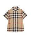 Burberry Vintage Check Cotton Shirt In Archive Beige Ip