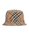 Burberry Kid's Gabriel Vintage Check Bucket Hat In Archive Beige