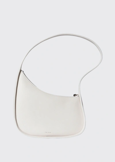 The Row Half Moon Hobo Bag In Calfskin Leather In Ivory