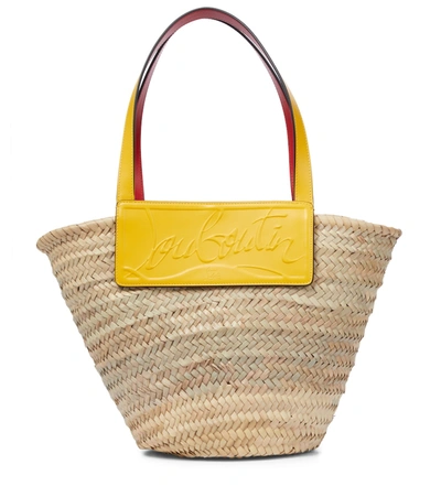 Christian Louboutin Loubishore Woven Tote In Beige