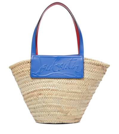 Christian Louboutin Loubishore Woven Tote In Beige