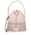 Alaïa Laser-cut Corset Bucket Top-handle Bag In Pink