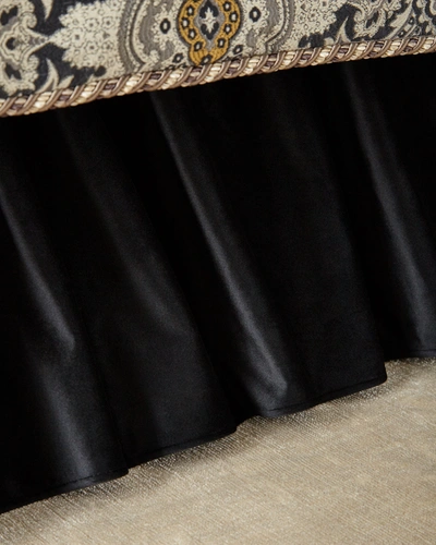 Austin Horn Collection Velvet King Dust Skirt In Black