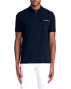 Bugatchi Pima Cotton Short Sleeve Polo Shirt In Navy