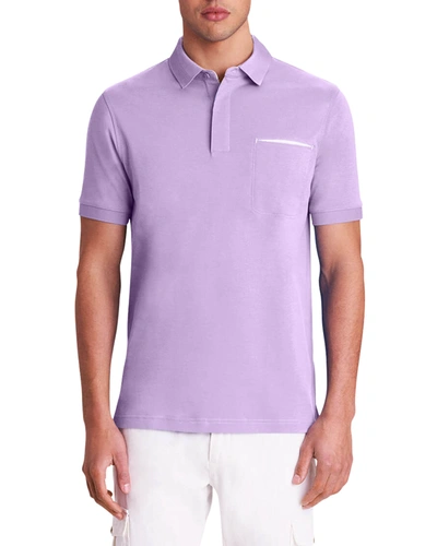 Bugatchi Pima Cotton Short Sleeve Polo Shirt In Lilac