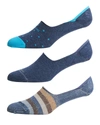 Marcoliani Men's 3-pack Invisible Socks In 003 Mix 3
