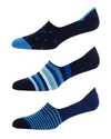 Marcoliani Men's 3-pack Invisible Socks In 002 Mix 2