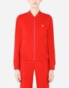 Dolce & Gabbana Full Milano Jacket With Dg Embellishment In Red