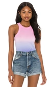 Wsly The Rivington Weekend Tank In Helio & Blue Iris Ombre