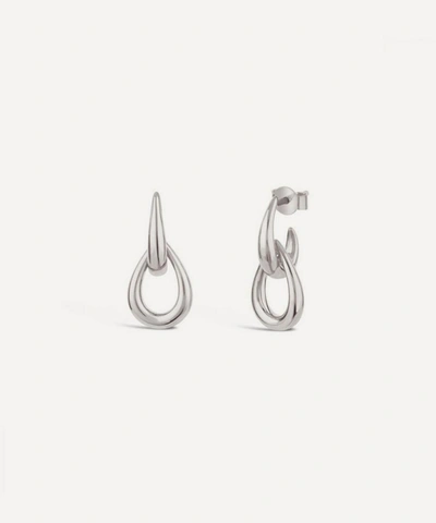 Dinny Hall Silver Raindrop Double Link Drop Earrings