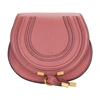 Chloé Marcie Small Saddle Crossbody Bag In Faded Rose