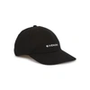 GIVENCHY BLACK LOGO-EMBROIDERED COTTON-BLEND CAP,4048074