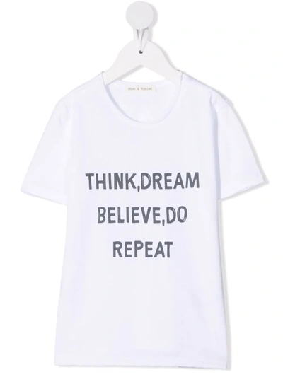 Zhoe & Tobiah Babies' Slogan-print Cotton T-shirt In White
