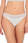 Natori Intimates Bliss Perfection One-size Thong In Baby Blue/white