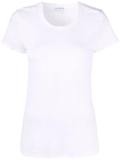 James Perse Raglan-sleeve Plain T-shirt In White