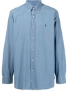 POLO RALPH LAUREN EMBROIDERED-LOGO CHAMBRAY SHIRT