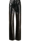 PETER DO LEATHER COMBO PANTS