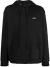 Ader Error Logo-patch Drawstring Hoodie In Black
