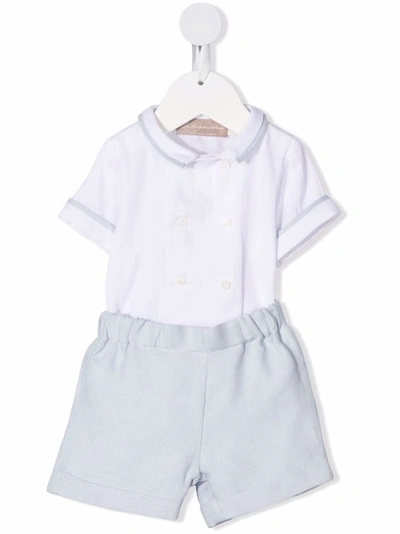 La Stupenderia Babies' Elasticated Slim-cut Trousers In White
