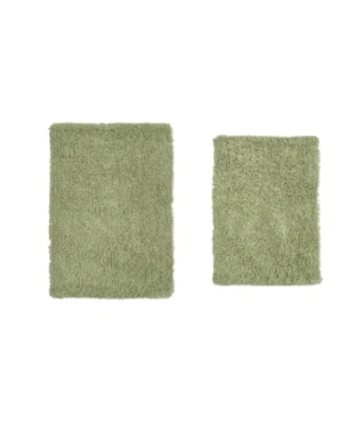 Home Weavers Fantasia Bath Rug 2 Pc Bedding In Sage