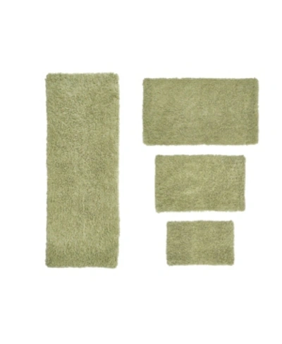 Home Weavers Fantasia Bath Rug 4 Pc Bedding In Sage