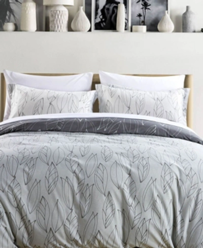 Southshore Fine Linens Premium Ultra-soft Modern Foliage Comforter Set, King/california King In Gray