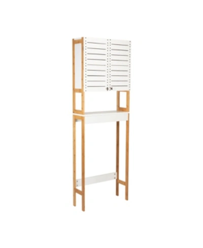 Neu Home 3 Shelf Over The Toilet Bamboo Space Saver Cabinet Bedding In White