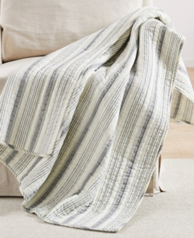 Levtex Rochelle Stripe Quilted Throw In Gray
