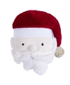 Levtex Merry Bright Holly Jolly Santa Figure Decorative Pillow, 13" X 14" In White