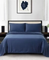 Anne Klein Reverie 100% Cotton Sateen 4-pc. Sheet Set, Full In Navy