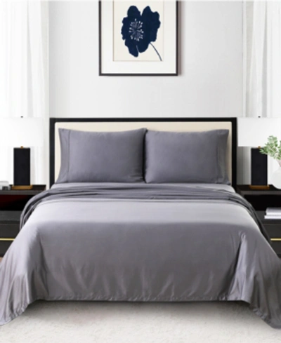 Anne Klein Reverie 100% Cotton Sateen 4-pc. Sheet Set, Full In Gray