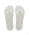 Havaianas Women's Slim Swarovski Crystal Ii Flip Flop Sandals Women's Shoes In White, Metallic