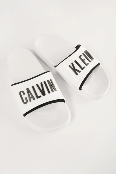 Calvin Klein Beach Slides - White