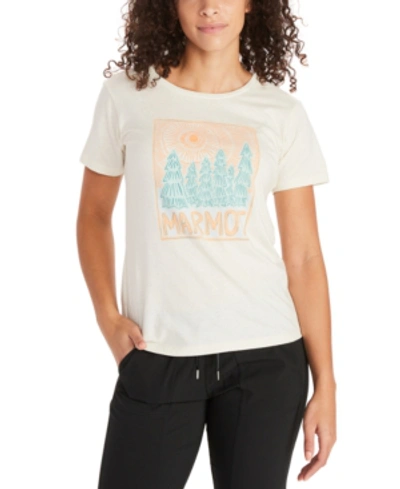 Marmot Woodblock-print T-shirt In Turtledove Heather