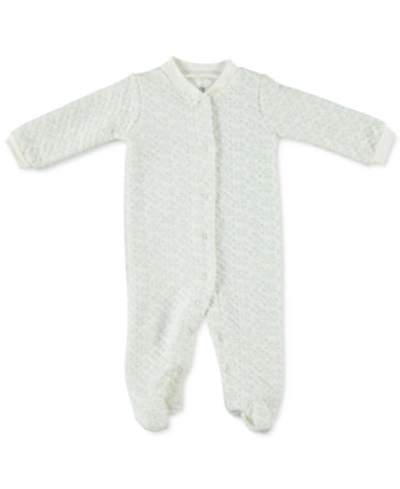 Cutie Pie Baby Baby Girls Single Quilted Cotton Footed Coverall In Ivory