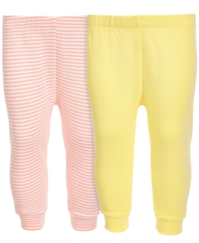 First Impressions Kids' Baby Boys & Girls 2-pc Cotton Jogger Pants Set, Created For Macy's In Sunny Yellow