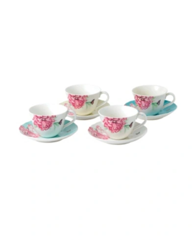 Royal Albert Miranda Kerr Everyday Friendship Teacup & Saucer Set, Service For 4 In Multi