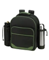 Picnic At Ascot Deluxe 2 Person Picnic, Coffee Backpack Cooler With Wine Pouch In Evergreen