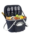 Picnic At Ascot Collapsible Picnic Basket Cooler - Equipped With Service For 4 In Navy