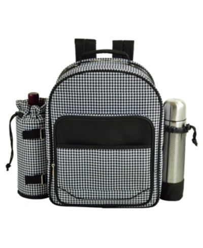 Picnic At Ascot Deluxe 2 Person Picnic, Coffee Backpack Cooler With Wine Pouch In White