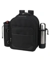Picnic At Ascot Deluxe 2 Person Picnic, Coffee Backpack Cooler With Wine Pouch In Black