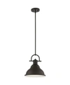 Volume Lighting 1-light Integrated Led Downrod Pendant In Bronze