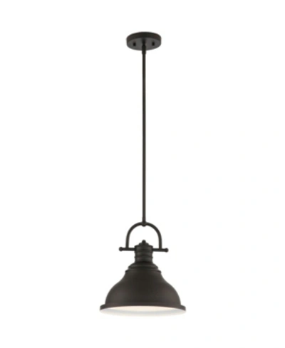 Volume Lighting 1-light Integrated Led Downrod Pendant In Bronze