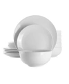 Elama Luna Dinnerware Set Of 18 Pieces In White