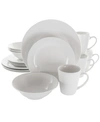 ELAMA MARSHALL 16 PIECES PORCELAIN DINNERWARE SET OF 16 PIECES