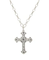 SYMBOLS OF FAITH CRYSTAL LARGE CROSS NECKLACE