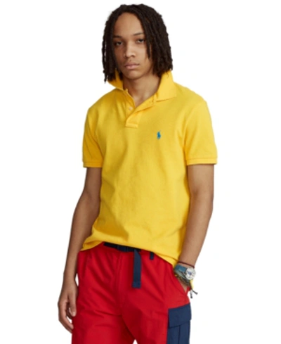 Polo Ralph Lauren Men's Custom Slim Fit Mesh Polo In Yellow Fin