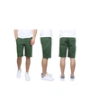Galaxy By Harvic Men's 5-pocket Flat-front Slim-fit Stretch Chino Shorts In Olive