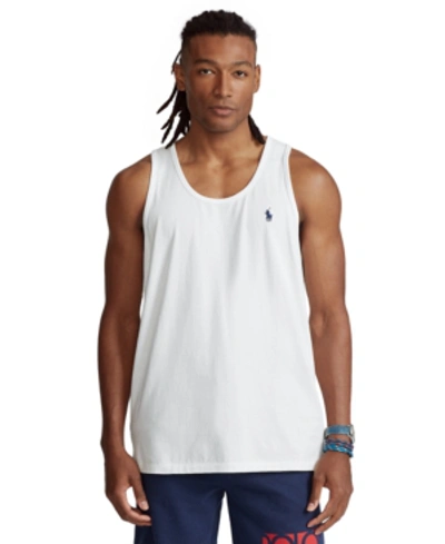 Polo Ralph Lauren Logo-embroidered Cotton-jersey Tank Top In White