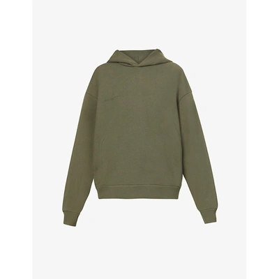 Pangaia 365 Signature Recycled And Organic Cotton-blend Hoody In Rosemary Green
